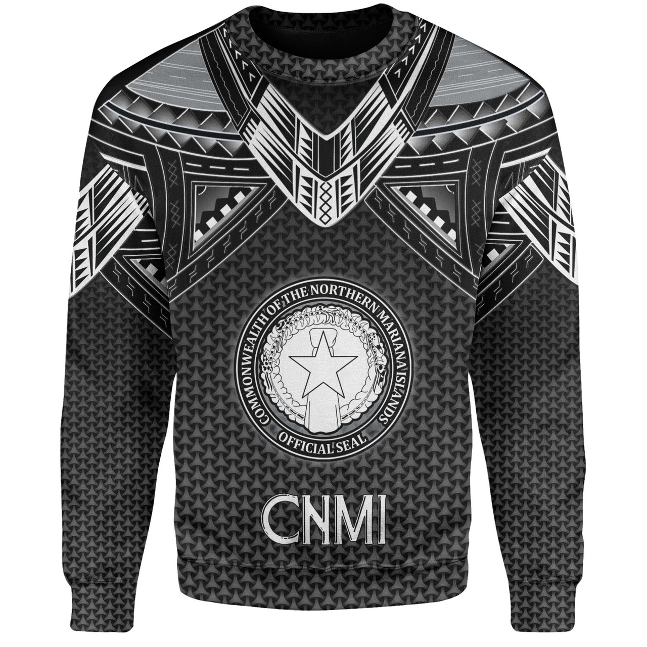 Northern Mariana Islands Custom Personalised Sweatshirt Polynesian Tribal Tattoo