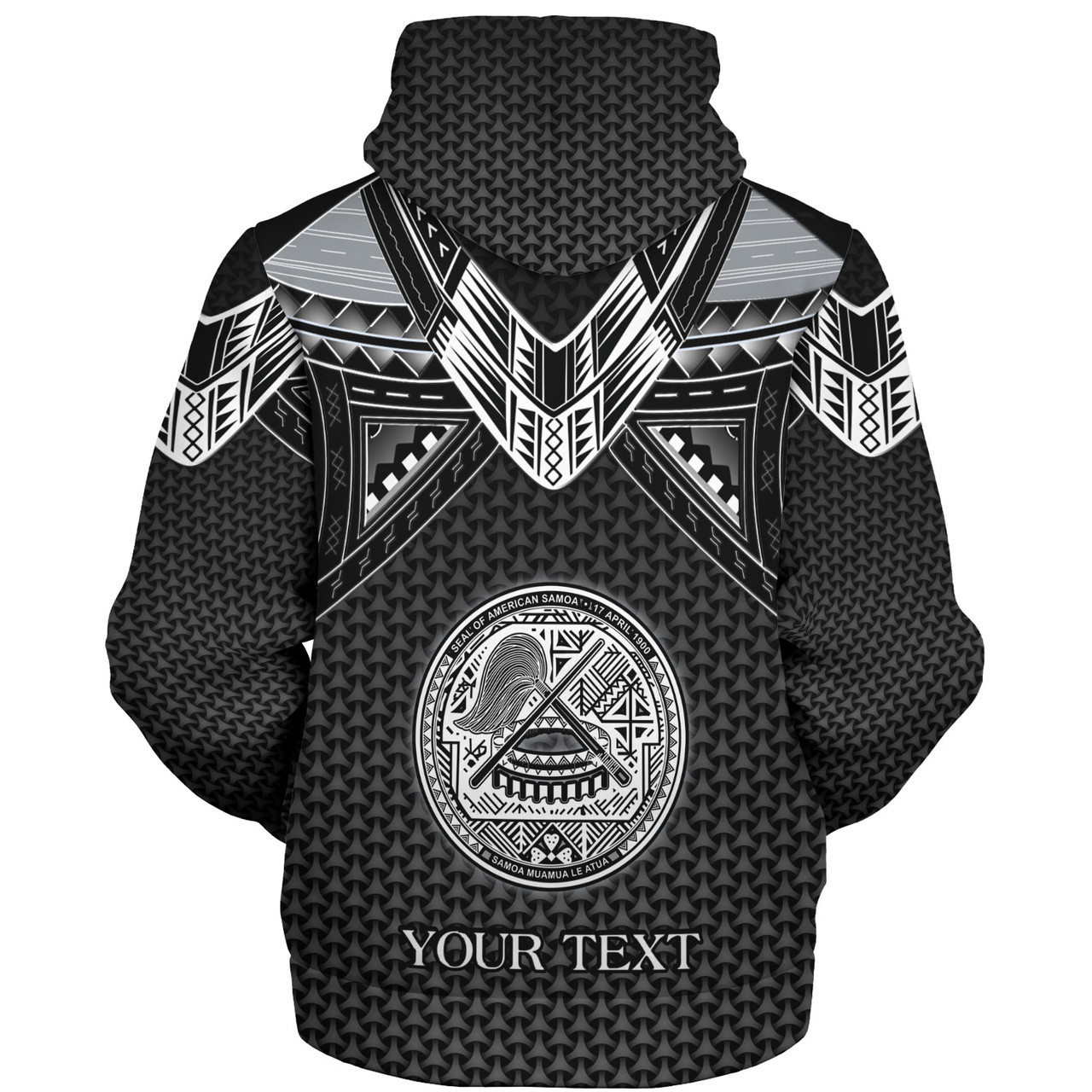 American Samoa Custom Personalised Sherpa Hoodie Polynesian Tribal Tattoo