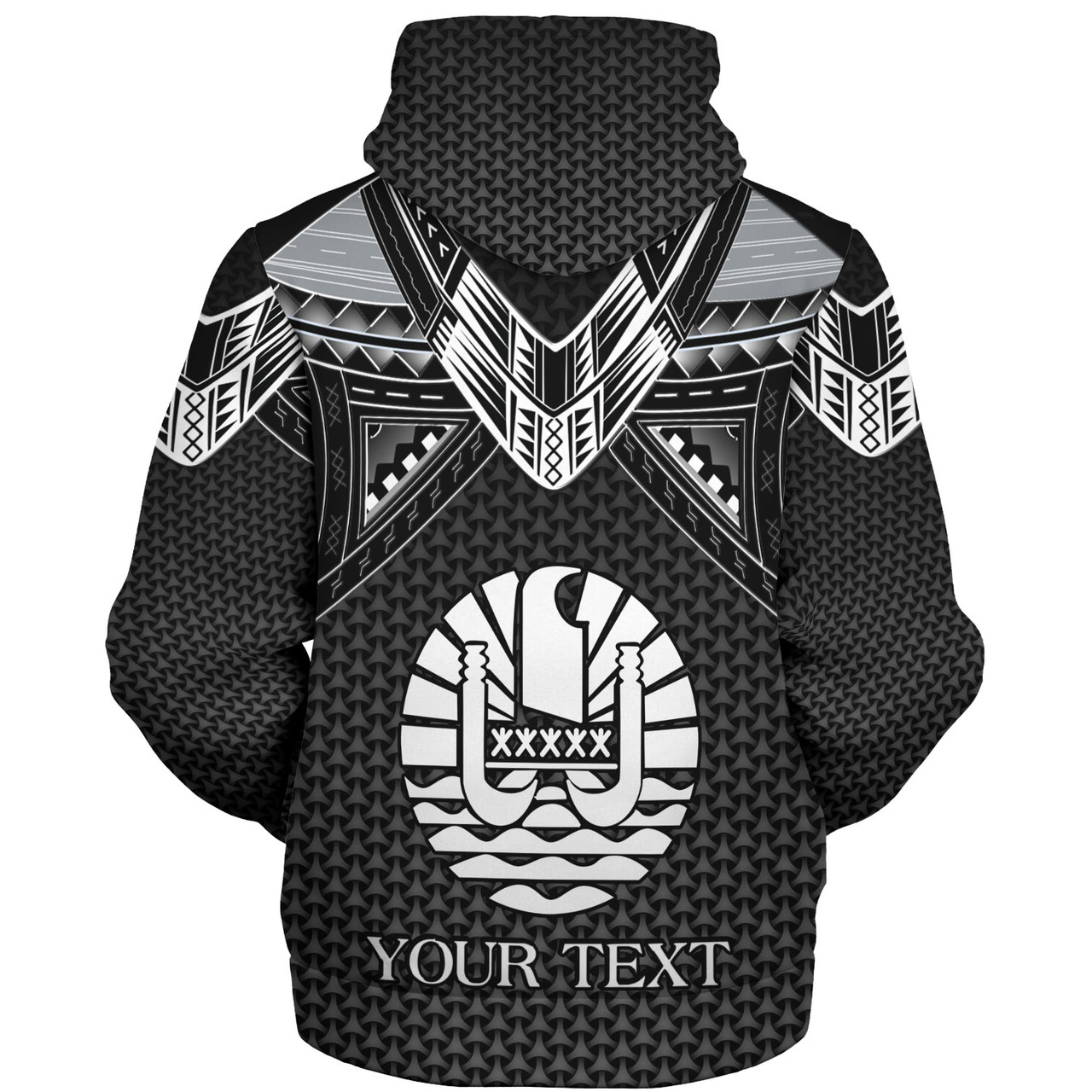 Tahiti Custom Personalised Sherpa Hoodie Polynesian Tribal Tattoo