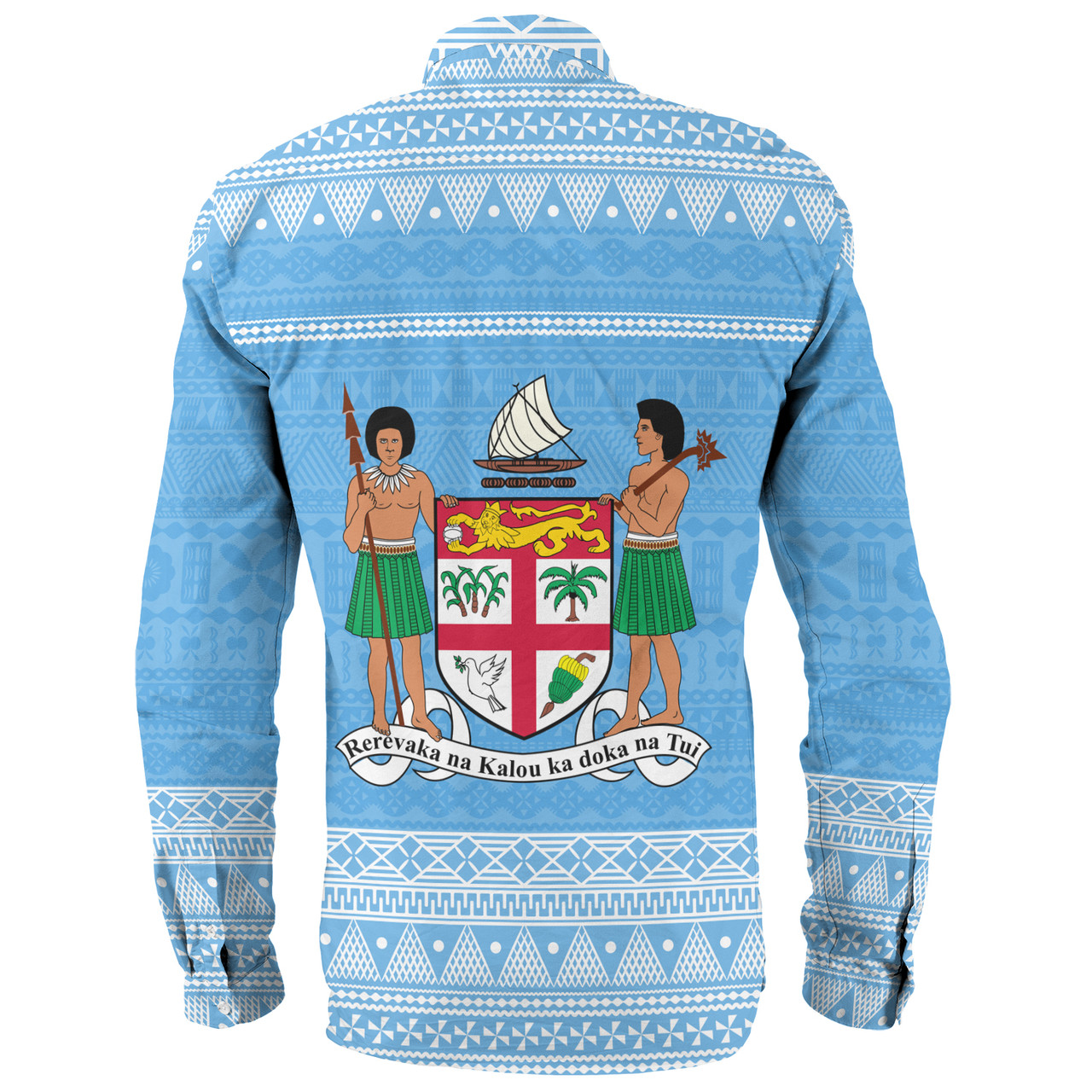 Fiji Long Sleeve Shirt Bula Coat Of Arm Of Fiji Polynesian