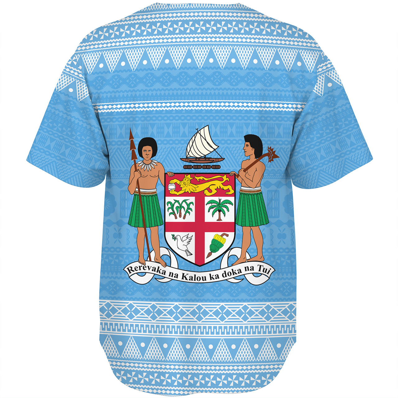 Fiji Baseball Shirt Bula Coat Of Arm Of Fiji Polynesian