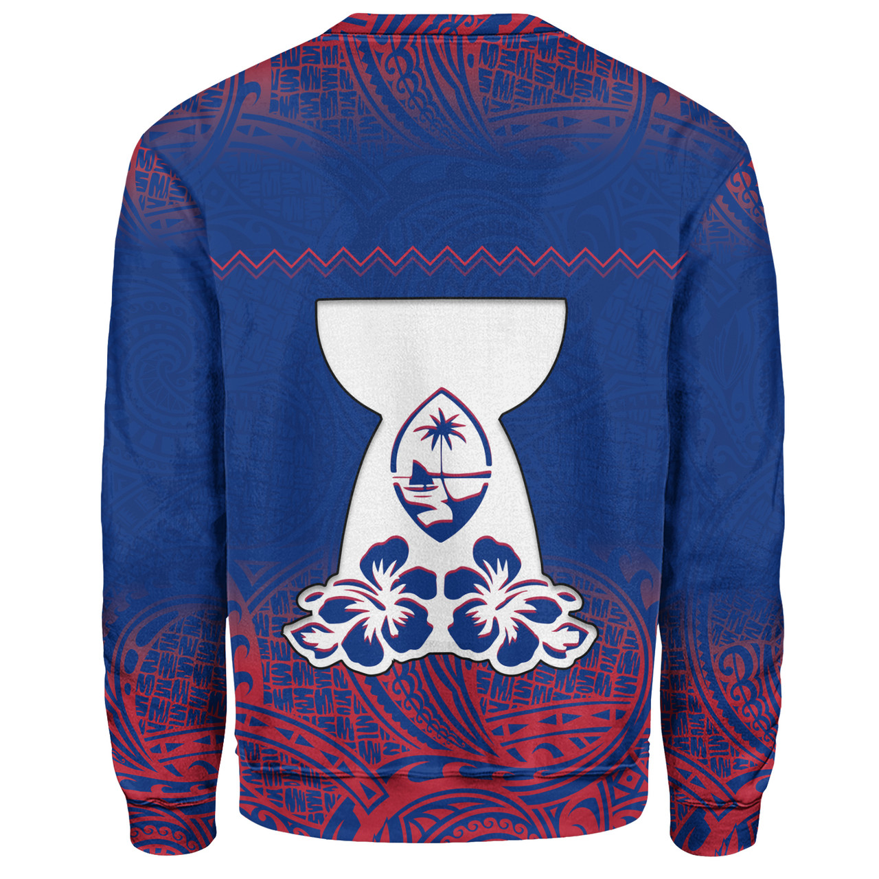 Guam Sweatshirt White Latte Stone Guam Polynesian