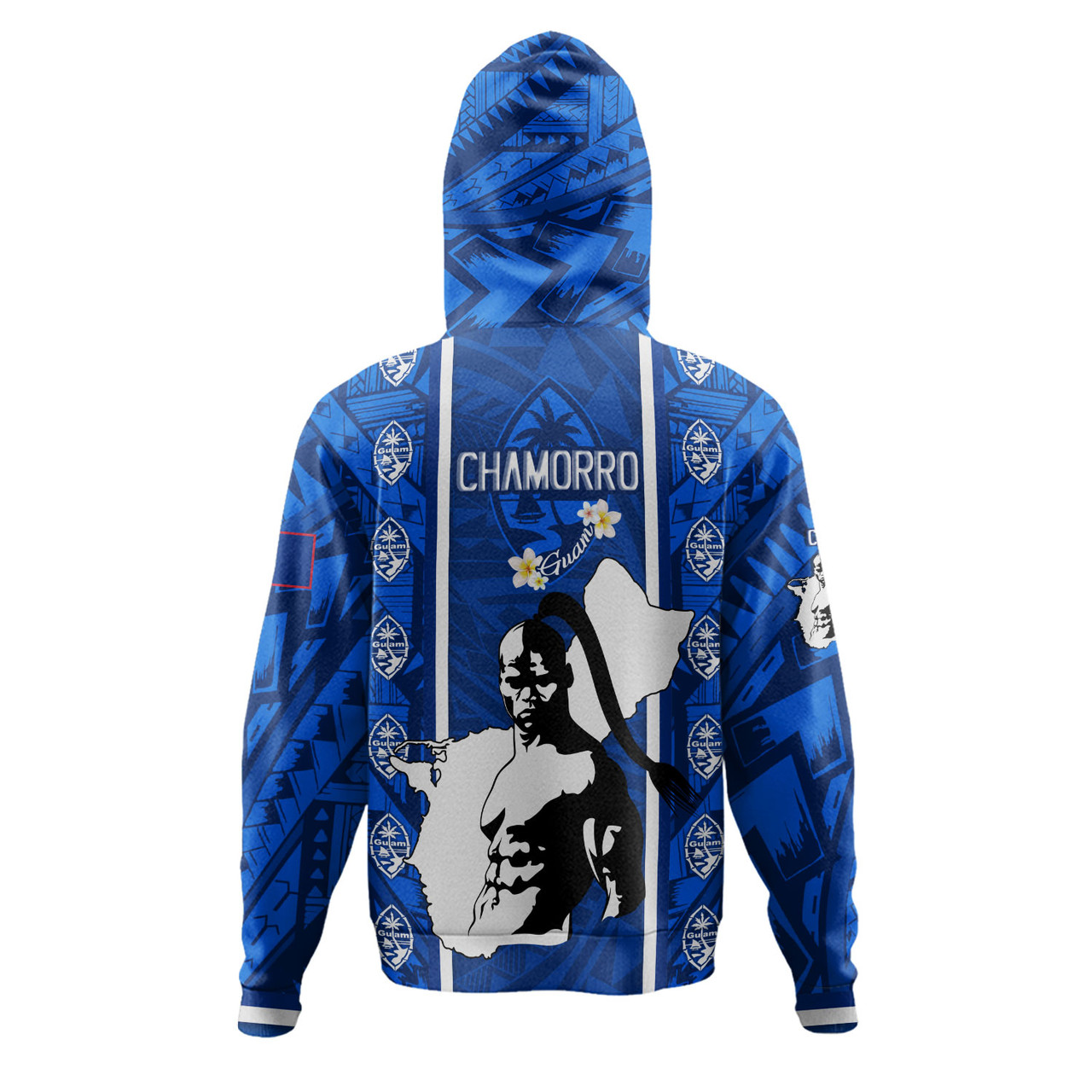 Guam Custom Personalised Hoodie Chamorro Warrior Traditional Tribal Patterns