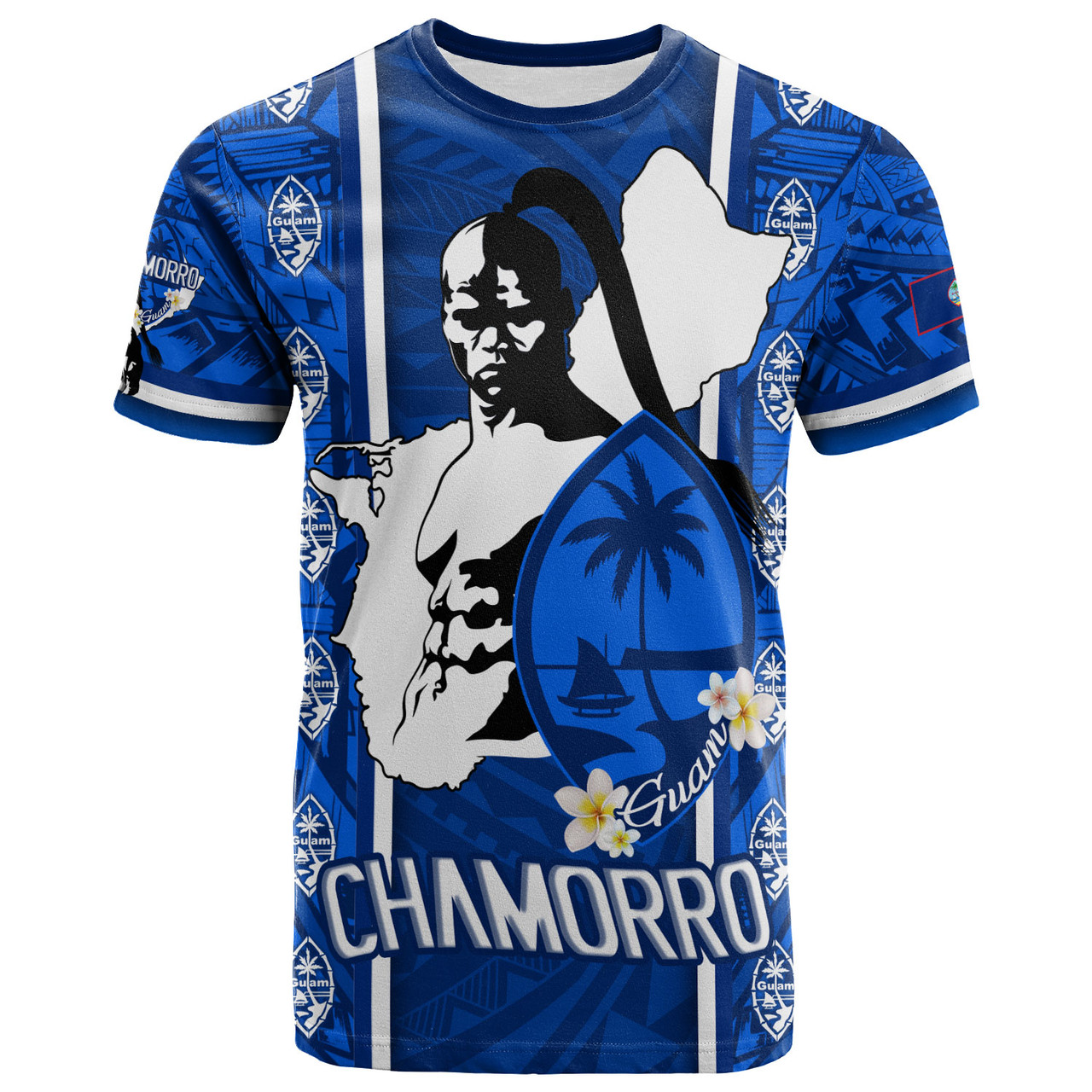 Guam Custom Personalised T-Shirt Chamorro Warrior Traditional Tribal Patterns