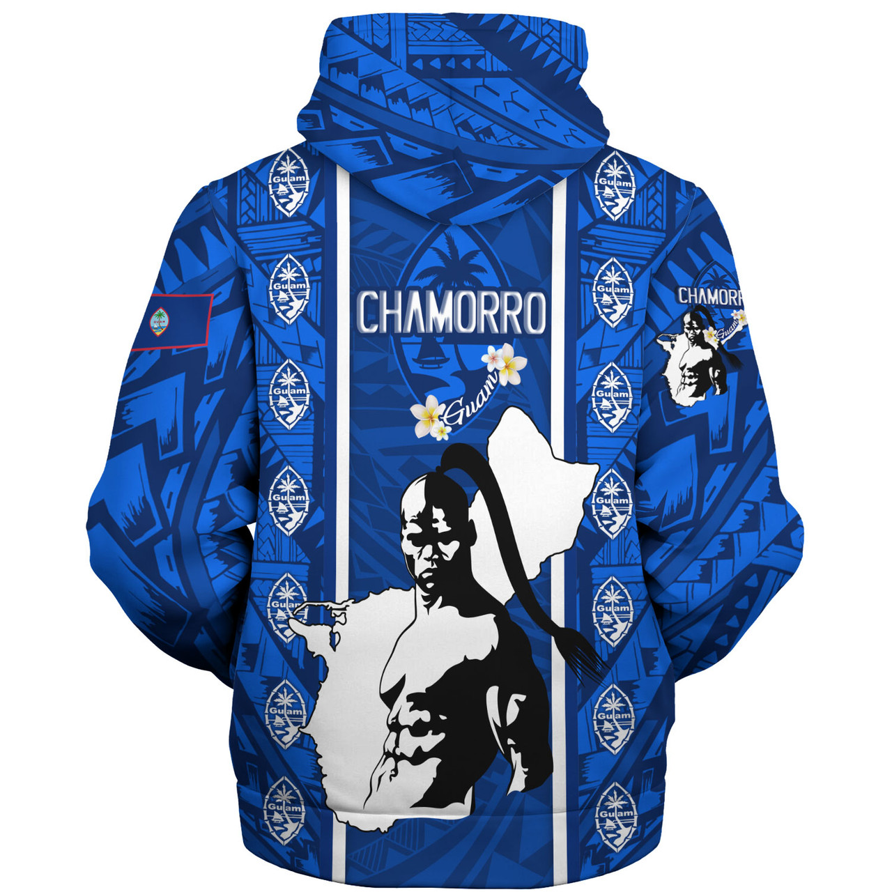 Guam Custom Personalised Sherpa Hoodie Chamorro Warrior Traditional Tribal Patterns