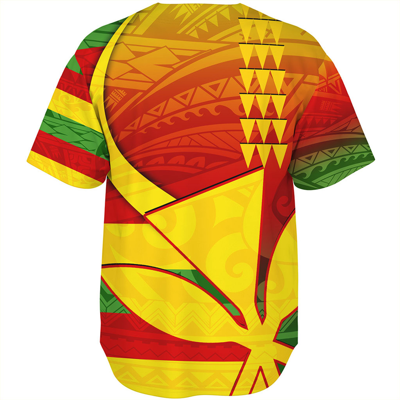 Hawaii Baseball Shirt Kanaka Flag Tribal Polynesian