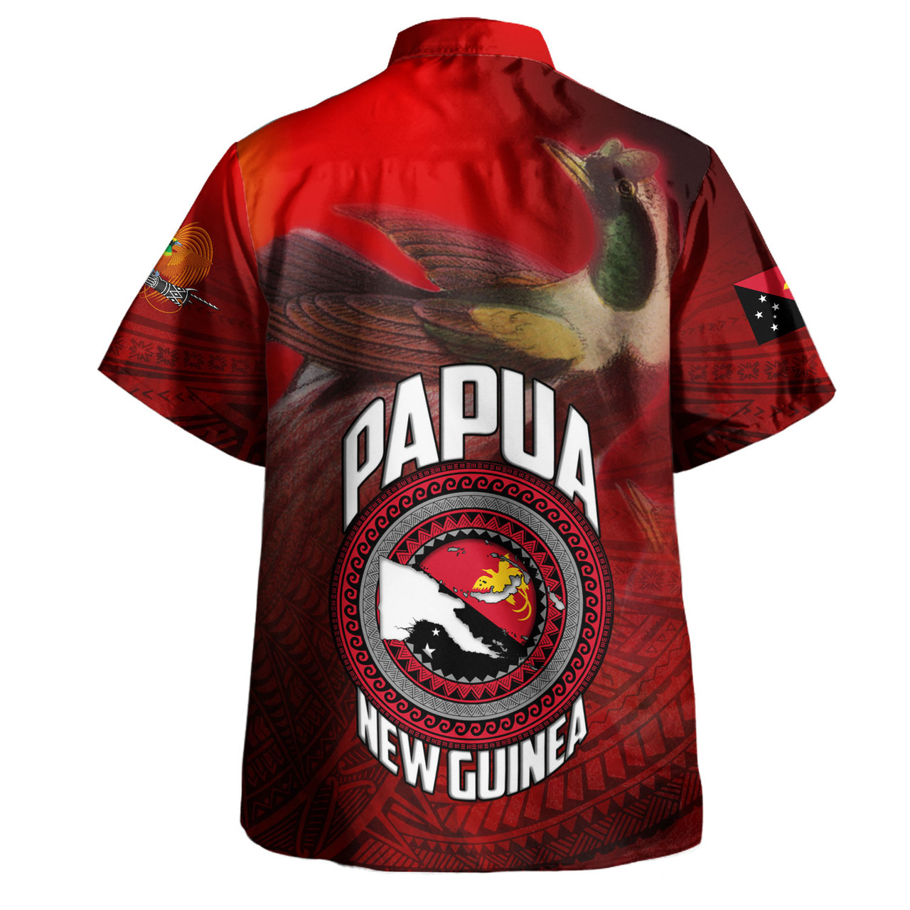 Papua New Guinea Hawaiian Shirt Paradisaea Bird Traditional Patterns Style