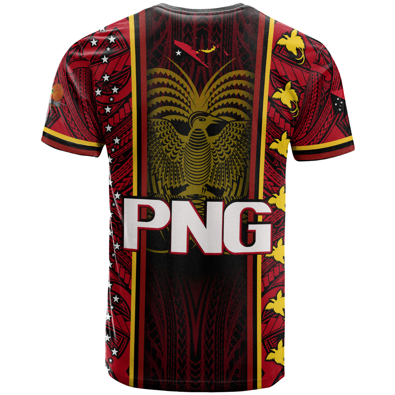 Papua New Guinea Custom Personalised T-Shirt - Seal And Map Tribal Traditional Patterns