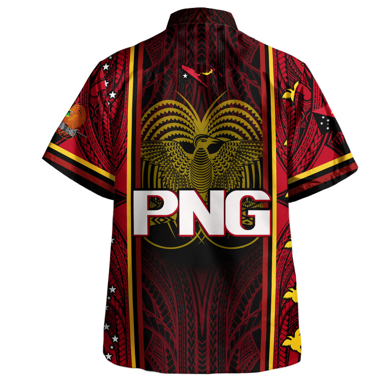 Papua New Guinea Custom Personalised Hawaiian Shirt  Seal And Map Tribal Traditional Patterns