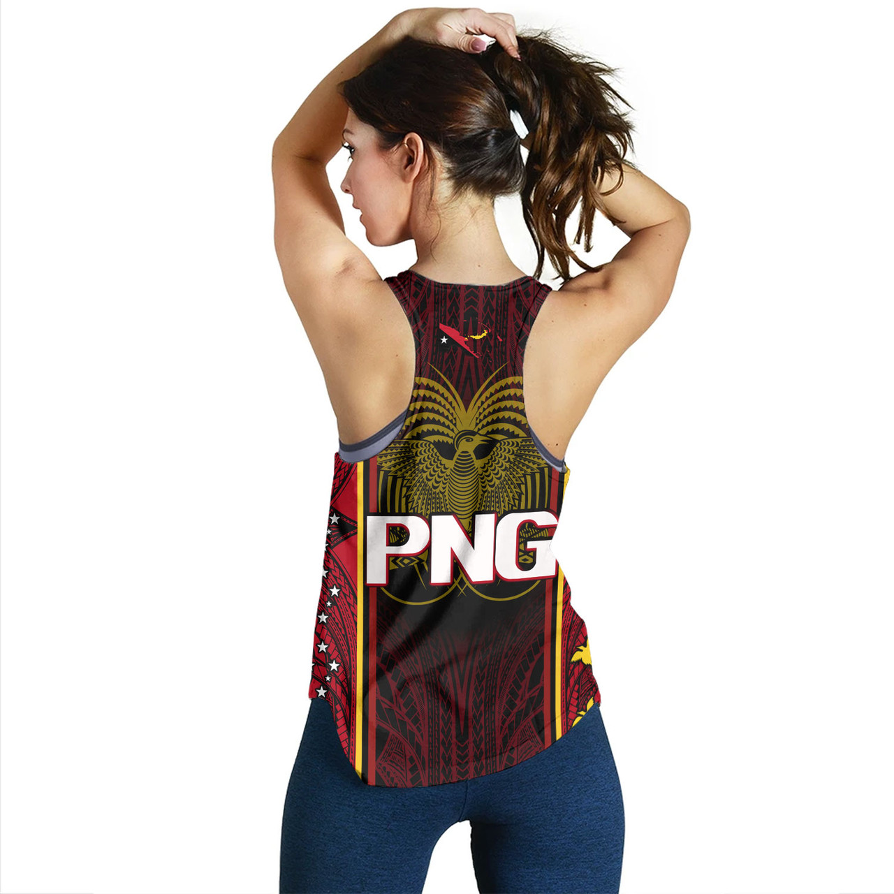 Papua New Guinea Custom Personalised Women Tank  Seal And Map Tribal Traditional Patterns