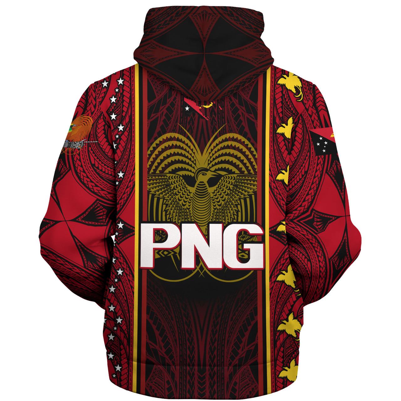 Papua New Guinea Custom Personalised Sherpa Hoodie  Seal And Map Tribal Traditional Patterns