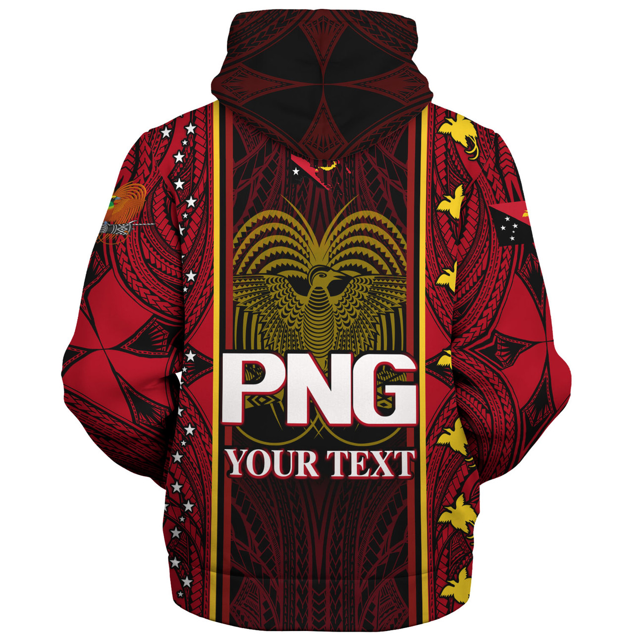 Papua New Guinea Custom Personalised Sherpa Hoodie  Seal And Map Tribal Traditional Patterns