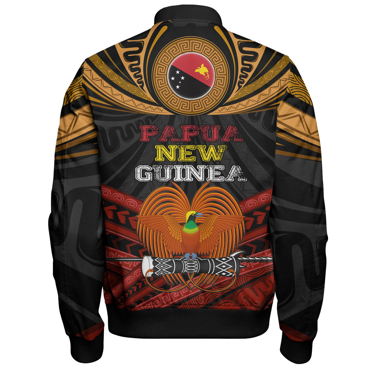 Papua New Guinea Custom Personalised Bomber Jacket Papua New Guinea Fabric Pattern Design