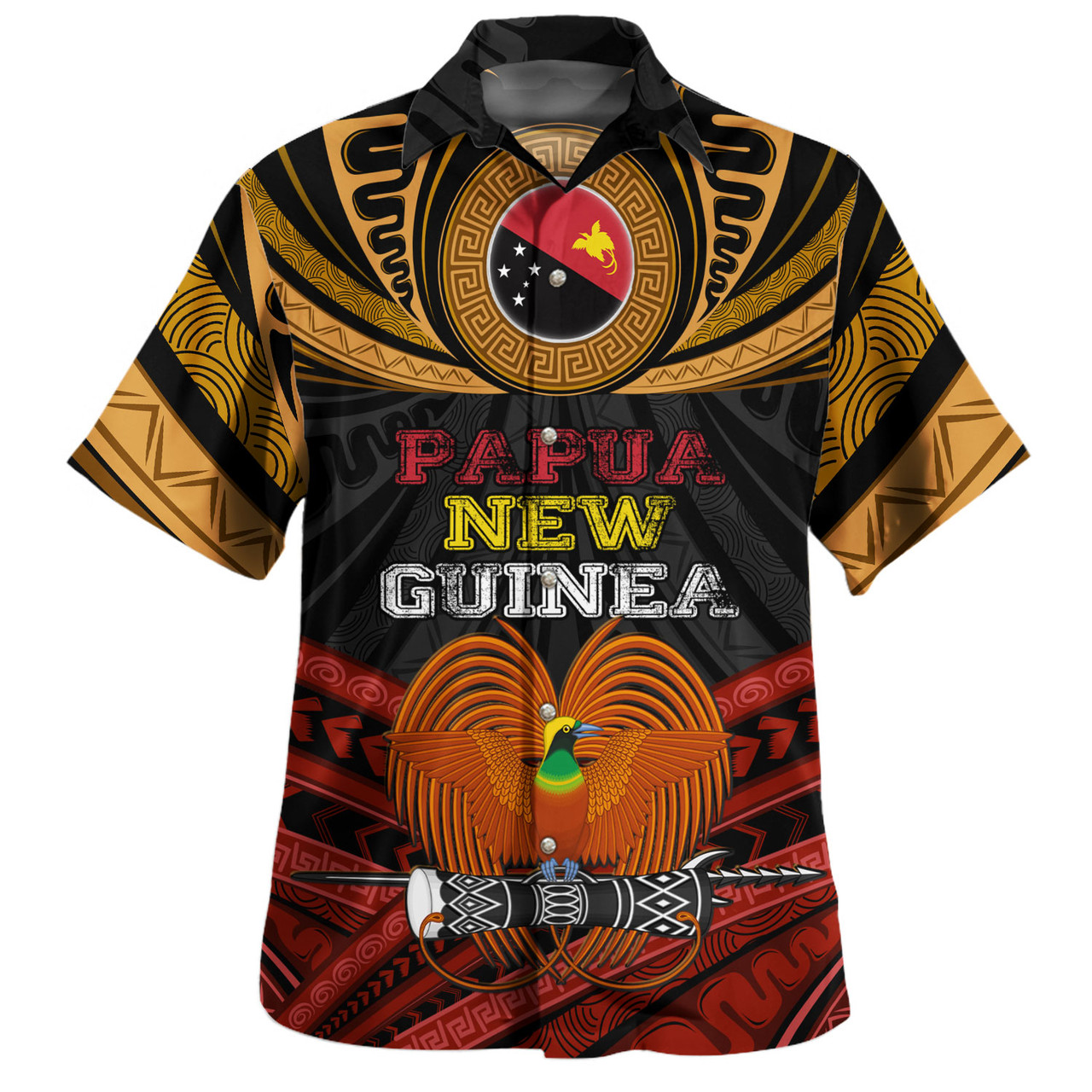 Papua New Guinea Custom Personalised Hawaiian Shirt Papua New Guinea Fabric Pattern Design