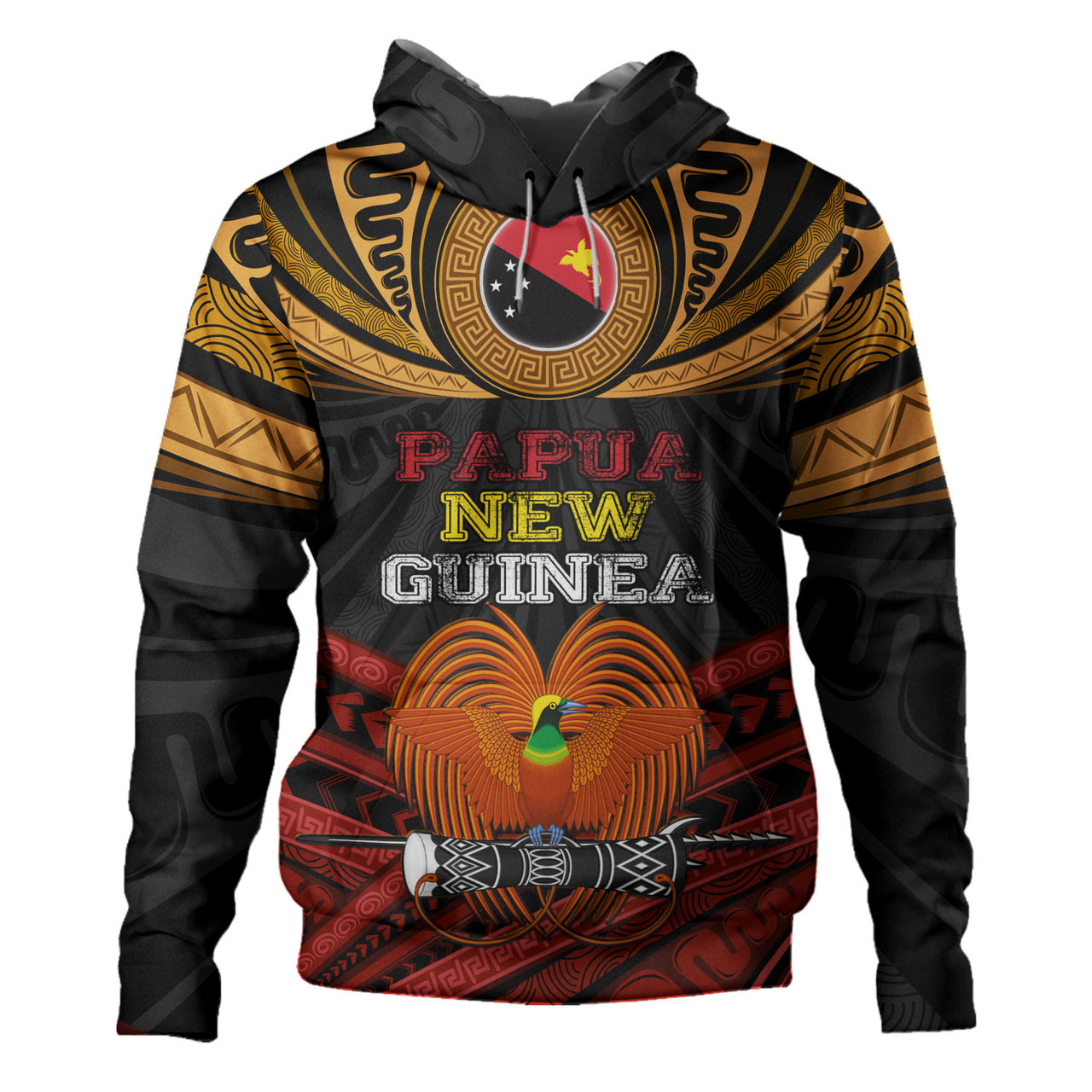 Papua New Guinea Custom Personalised Hoodie Papua New Guinea Fabric Pattern Design