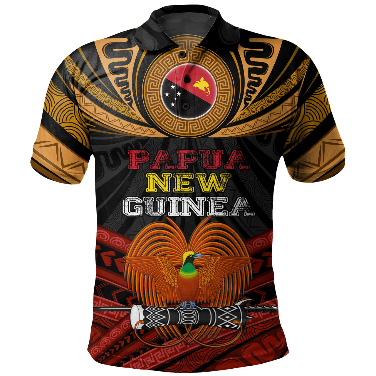 Papua New Guinea Custom Personalised Polo Shirt Papua New Guinea Fabric Pattern Design