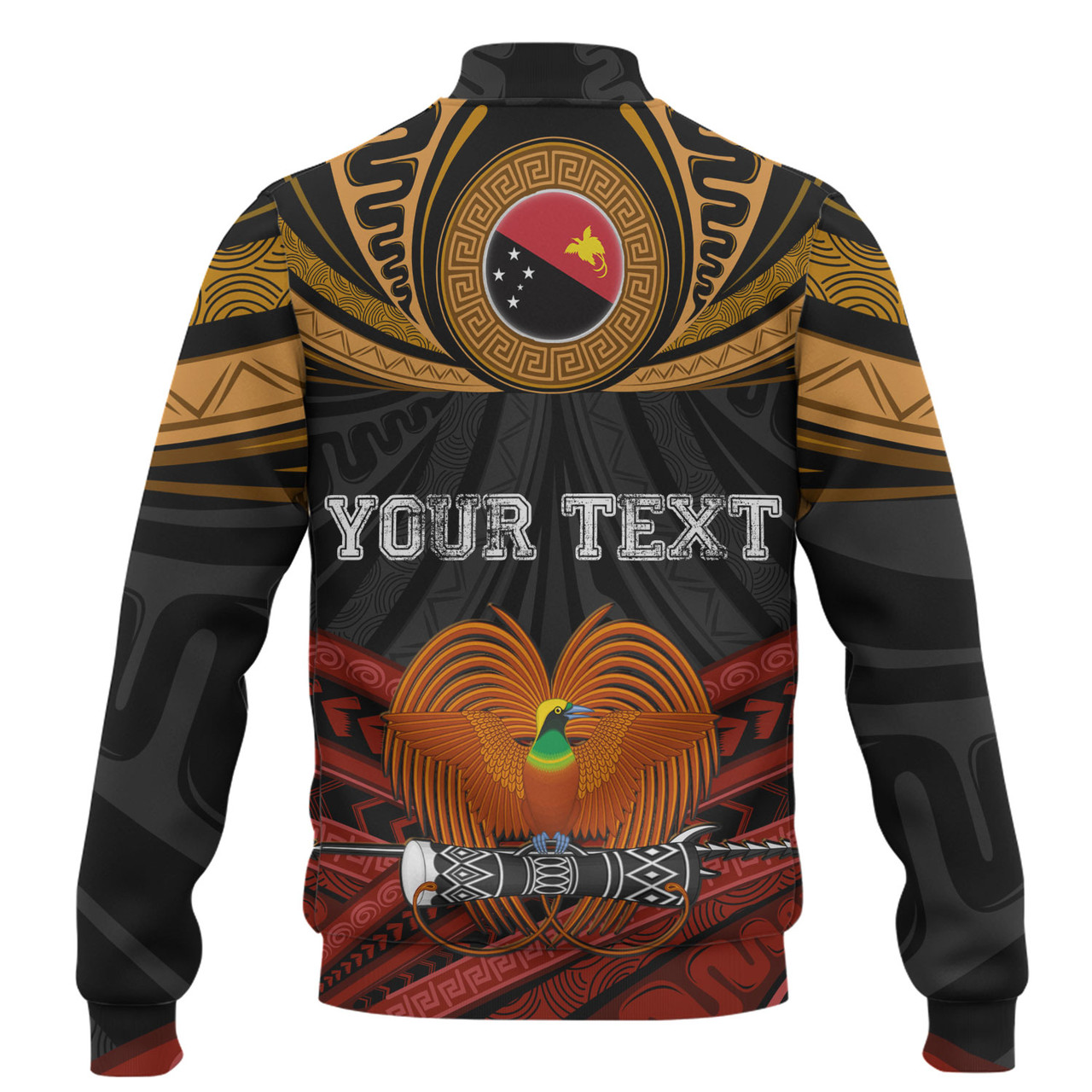 Papua New Guinea Custom Personalised Baseball Jacket Papua New Guinea Fabric Pattern Design