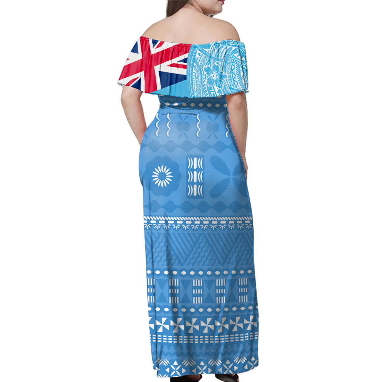 Fiji Combo Dress And Shirt Polynesian Flag With Coat Of Arms