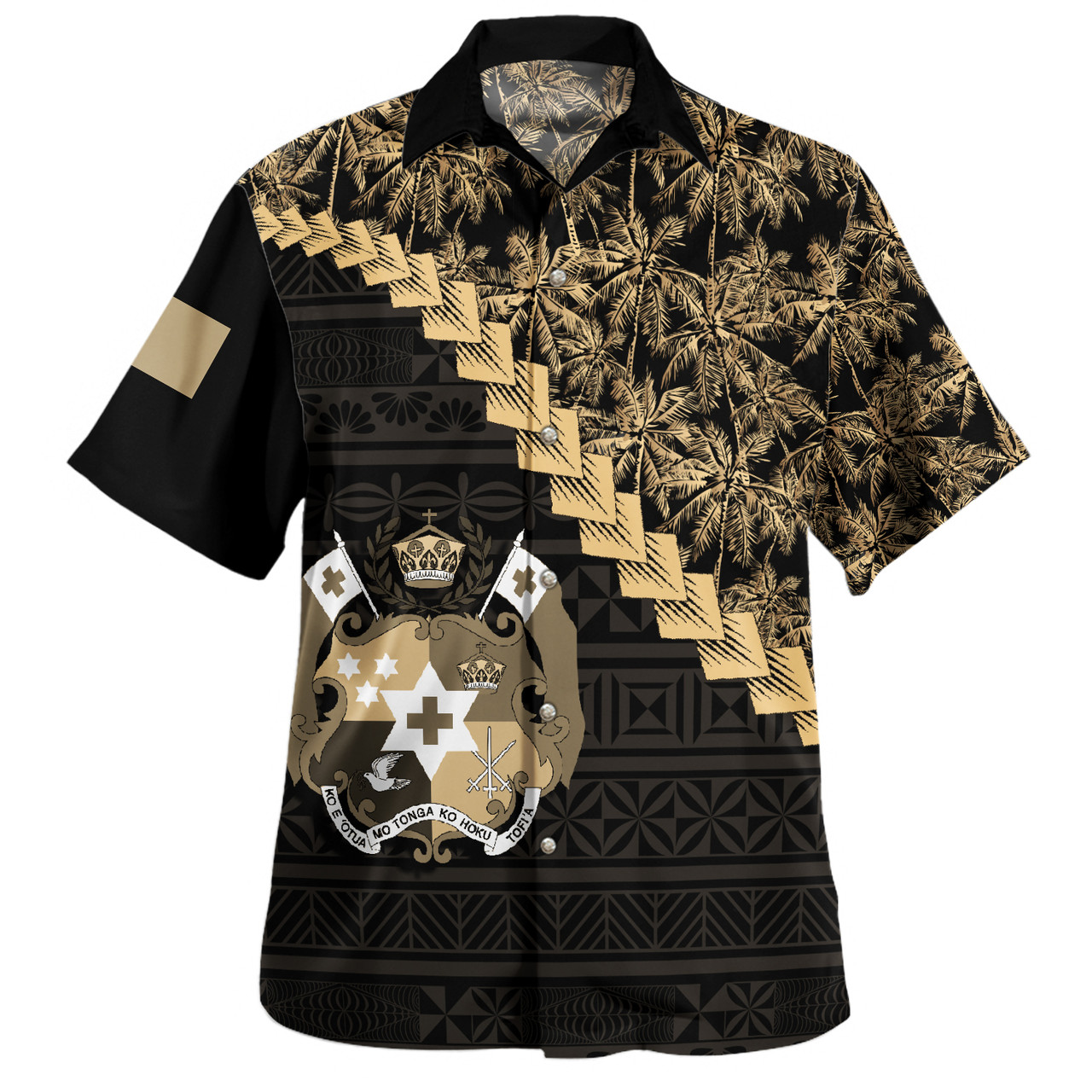 Tonga Hawaiian Shirt Golden Coconut