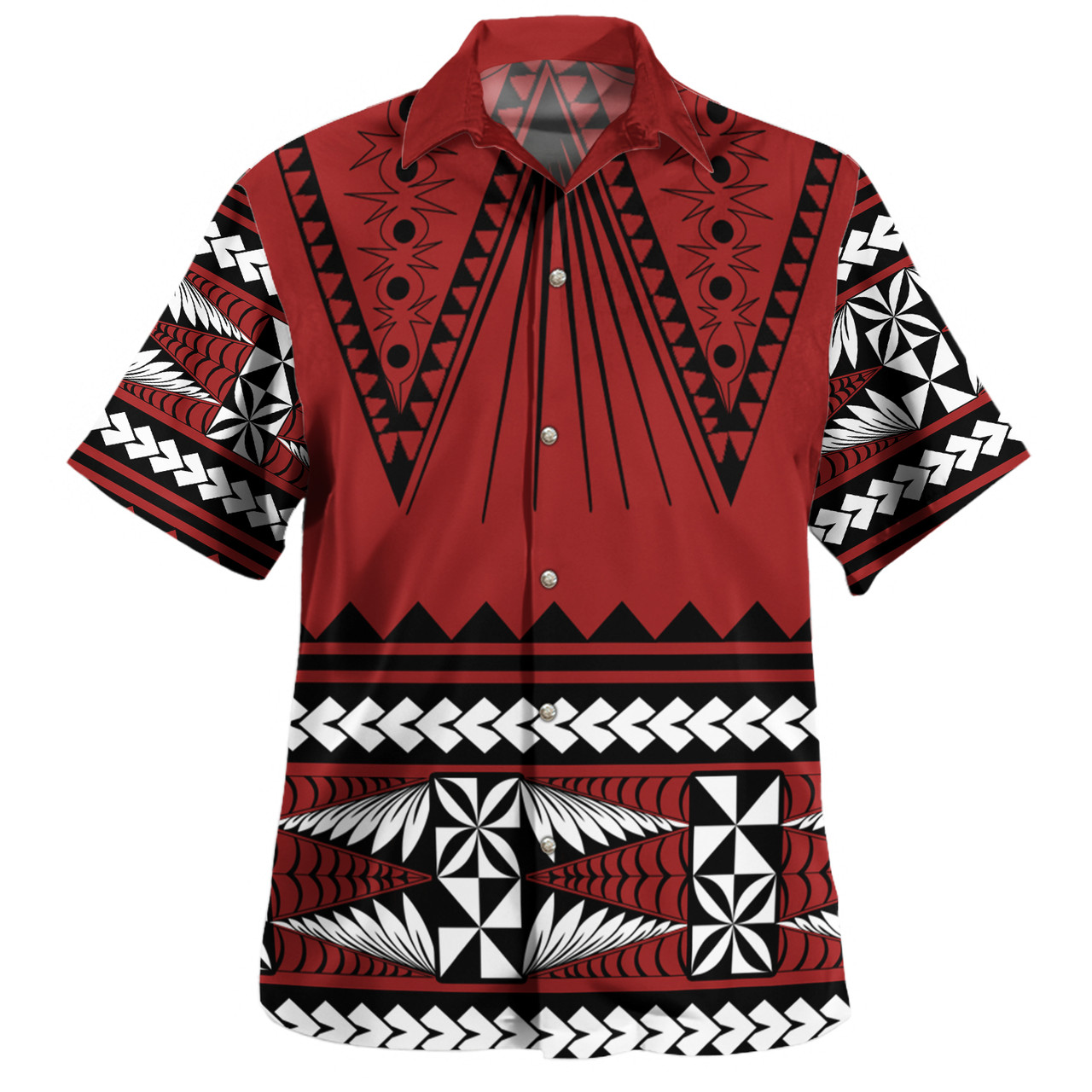 Tonga Hawaiian Shirt Ngatu Pattern Style