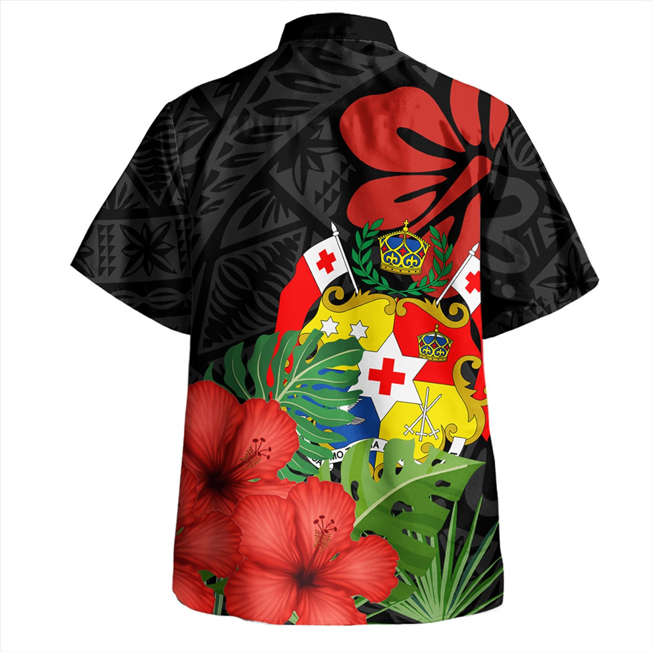 Tonga Combo Dress And Shirt Coat Of Arms Polynesian Hibiscus