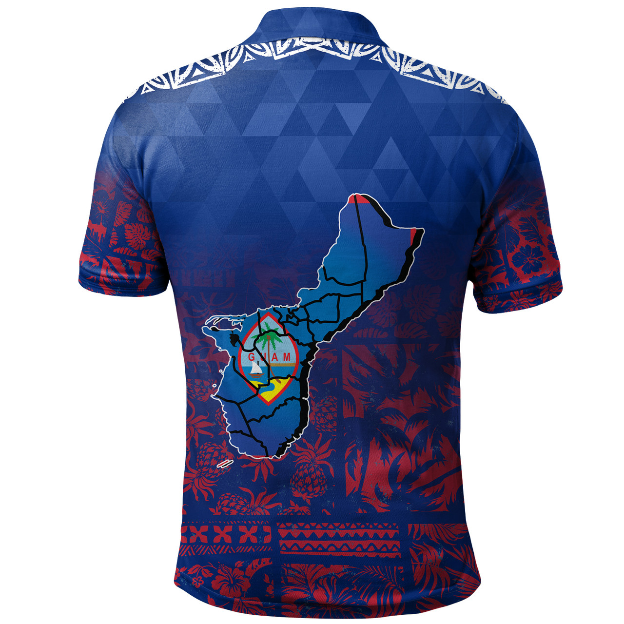 Guam Polo Shirt Guam Hafa Adai Tropical Pattern