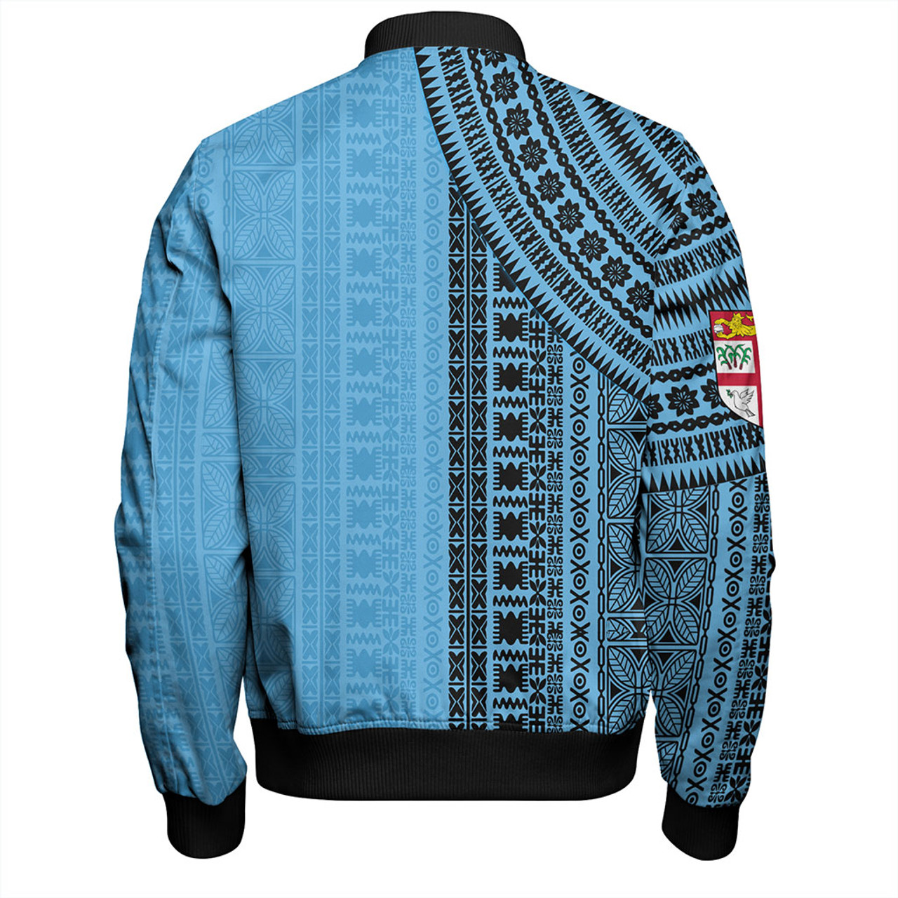 Fiji Bomber Jacket Bula Pattern Half Concept