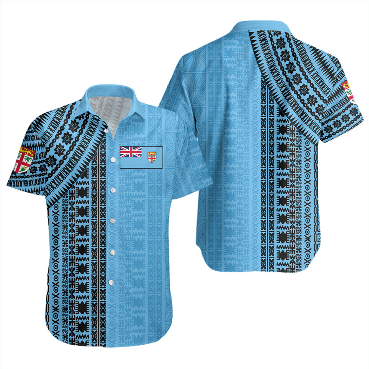 Fiji Short Sleeve Shirt Bula Pattern Half Concept