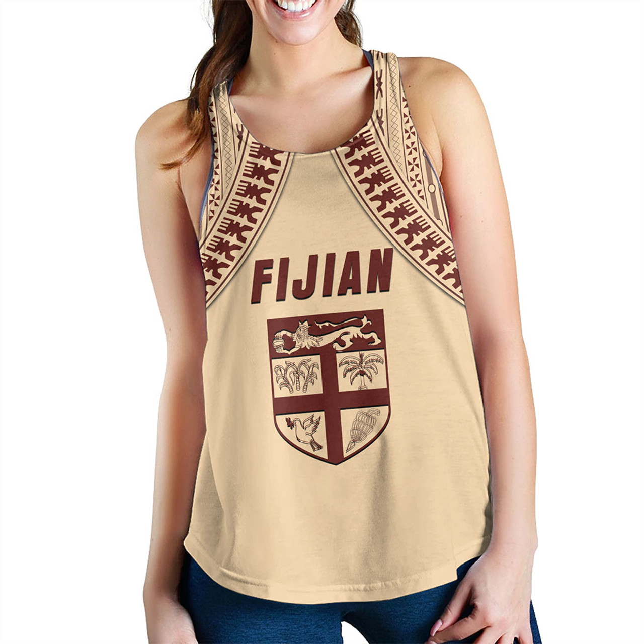 Fiji Women Tank Bula Design Style