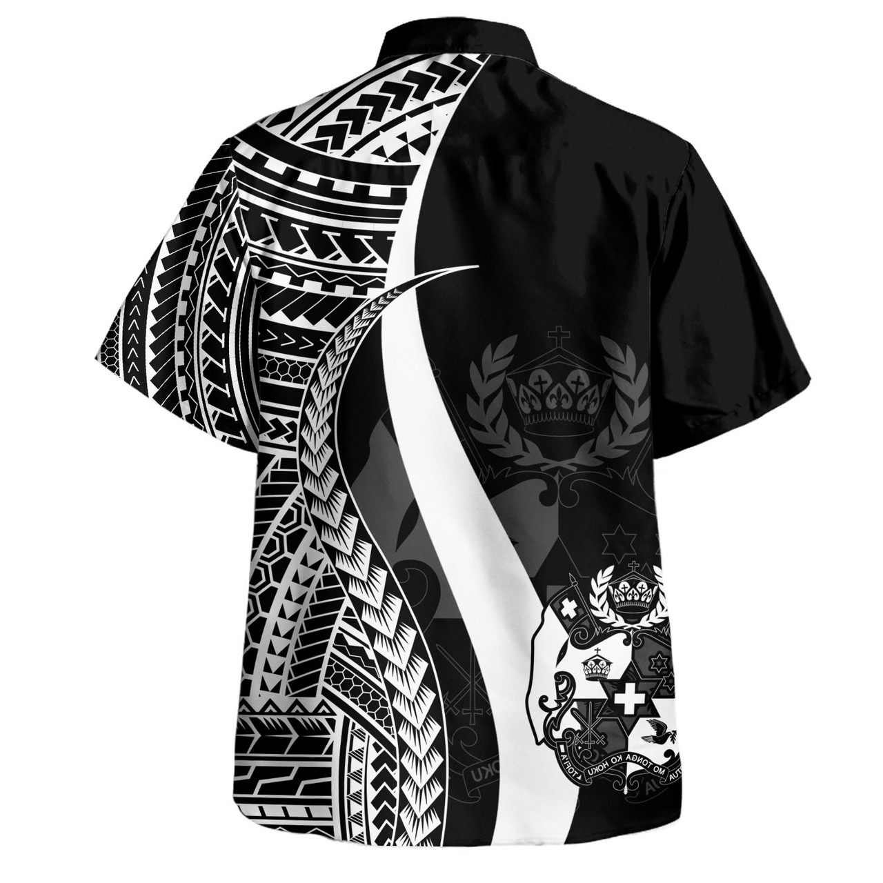 Tonga Combo Dress And Shirt - Polynesian Tentacle Tribal Pattern White