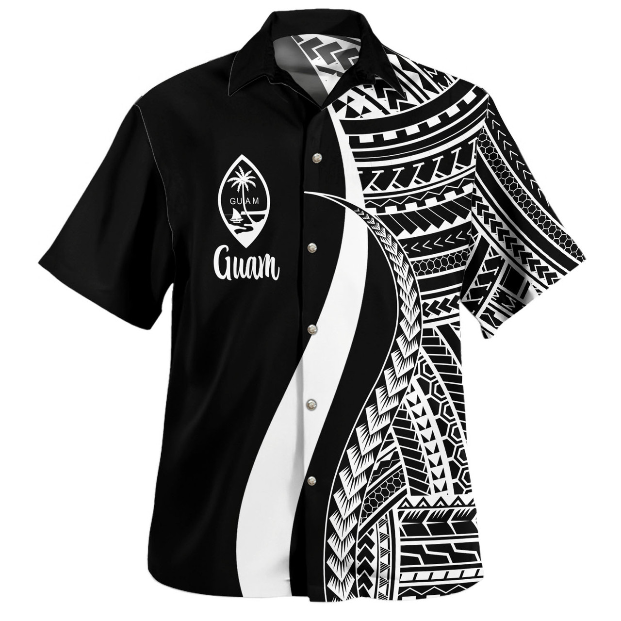 Guam Combo Dress And Shirt - Polynesian Tentacle Tribal Pattern White