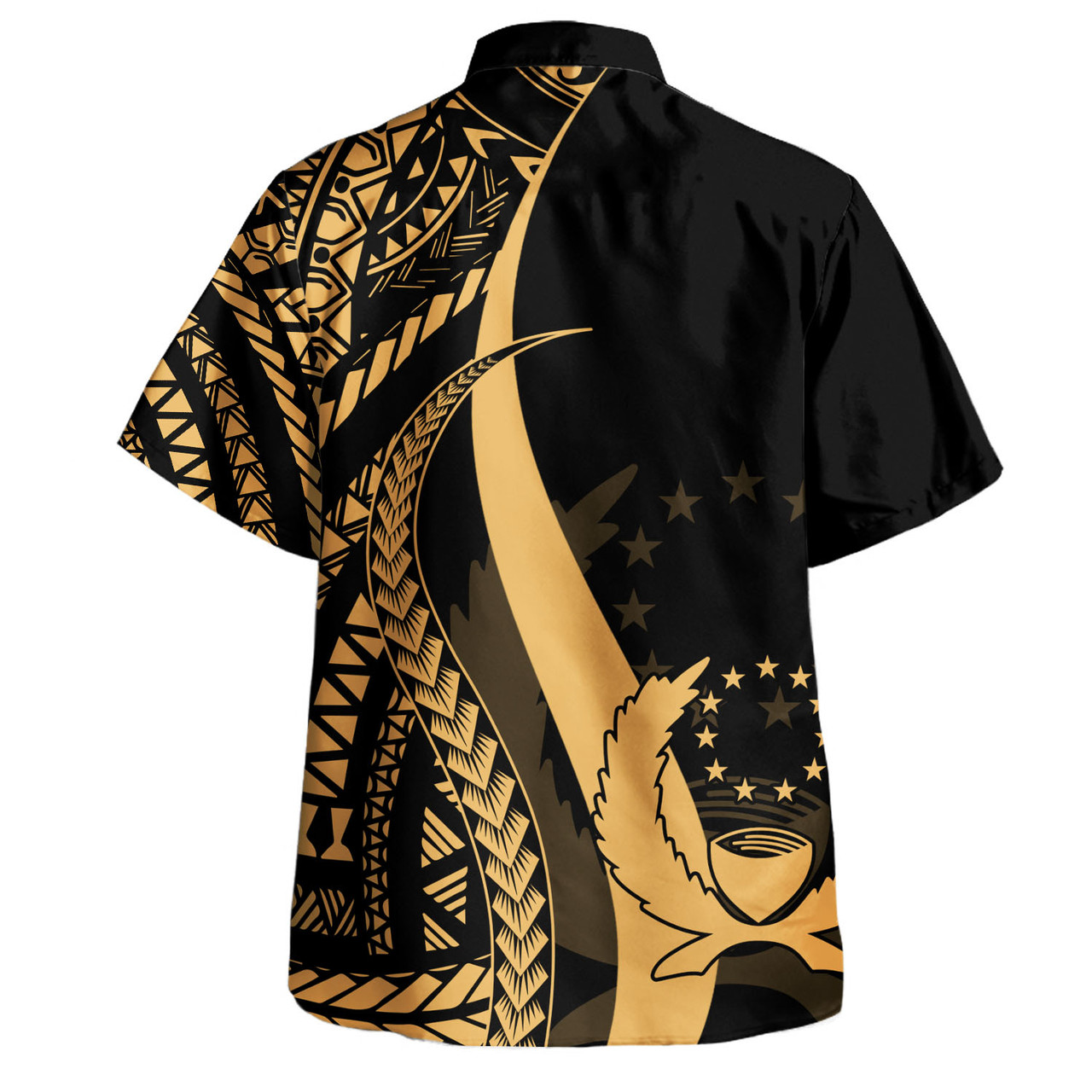 Pohnpei Combo Dress And Shirt - Micronesian Tentacle Tribal Pattern Gold