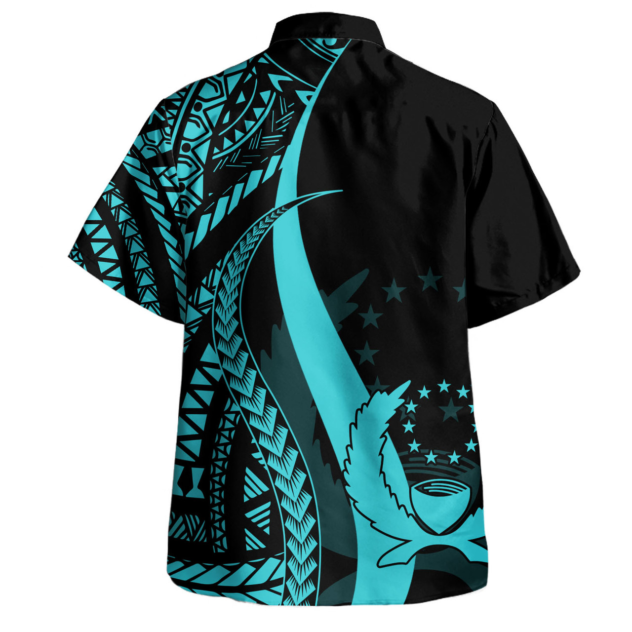 Pohnpei Combo Dress And Shirt - Micronesian Tentacle Tribal Pattern Turquoise