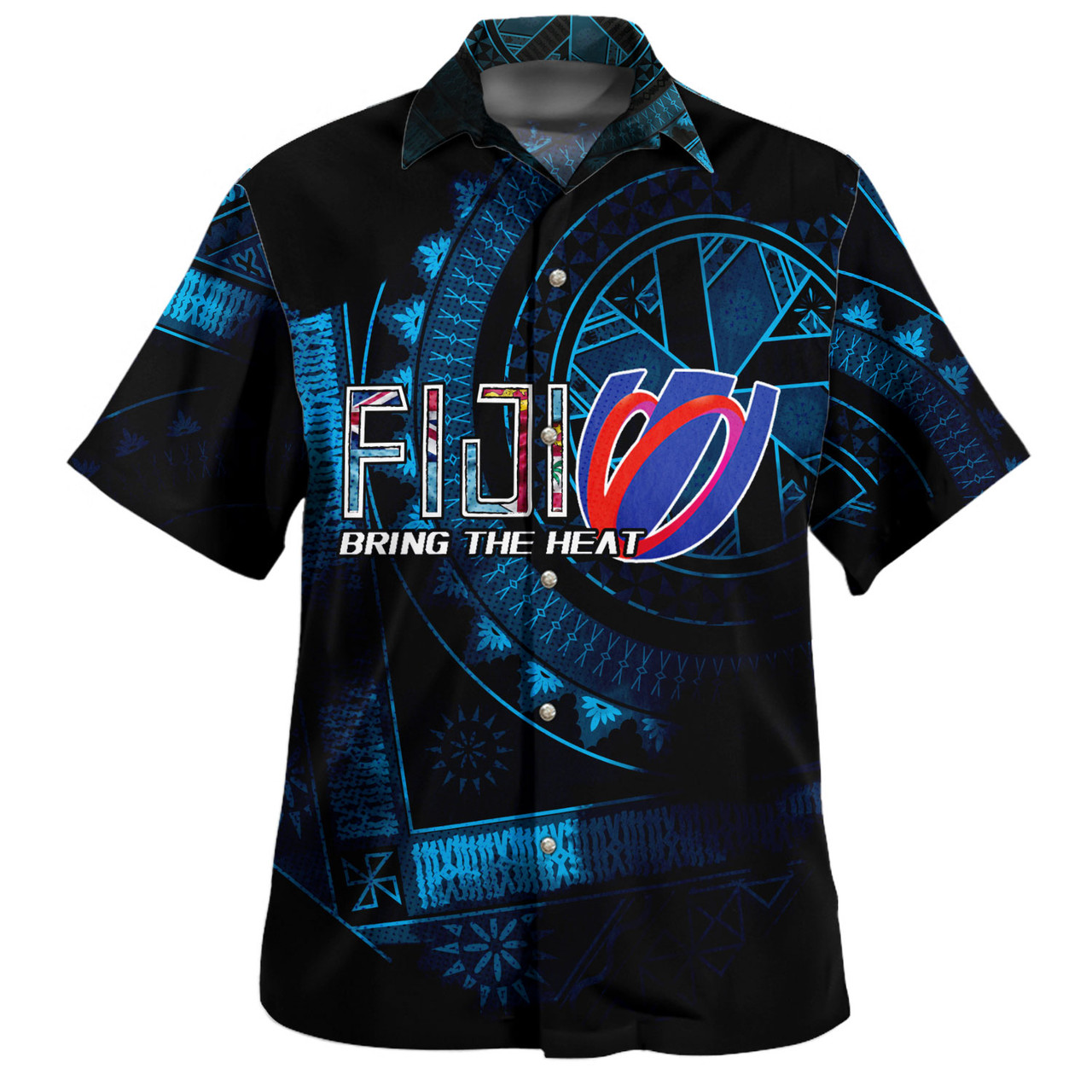 Fiji Custom Personalised Hawaiian Shirt Bring The Heat Rugby Cup