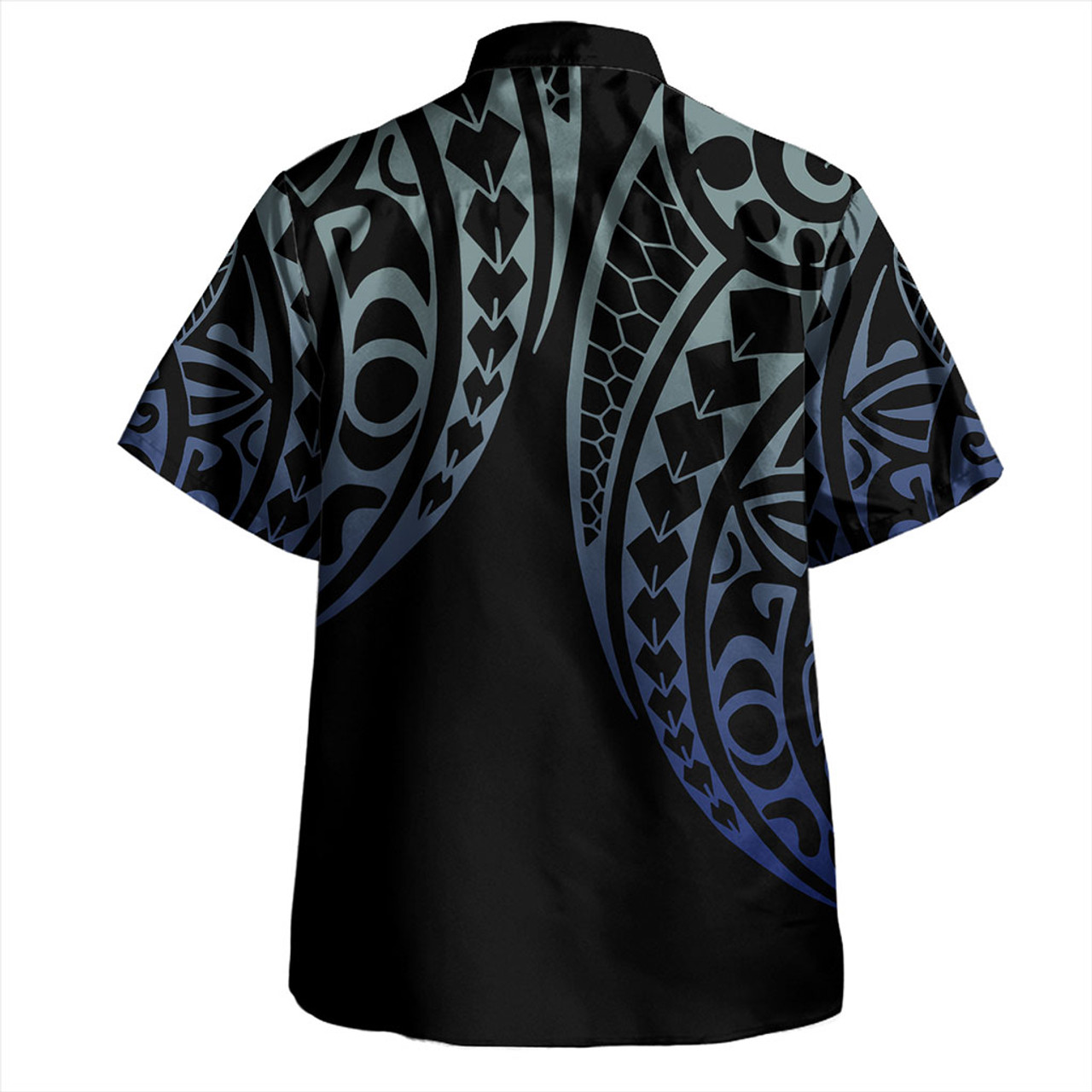 Marquesas Islands Combo Dress And Shirt Kakau Style Gradient Blue