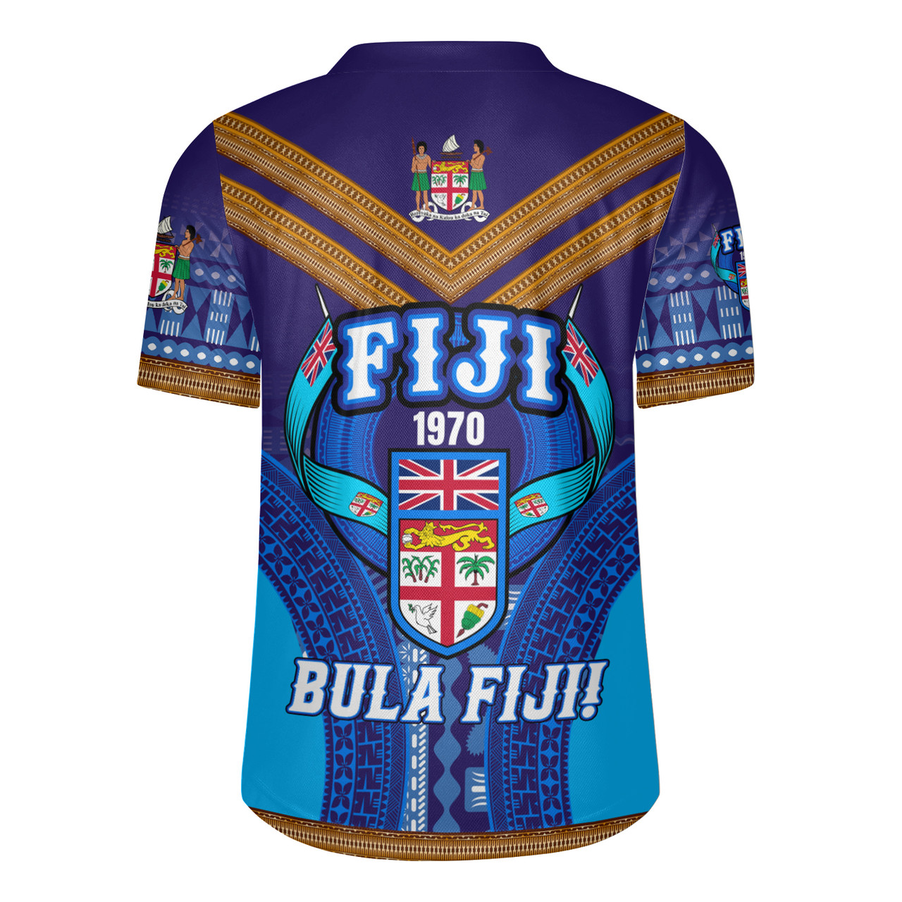 Fiji Bula Tapa Patterns Men's All Over Printing Rugby Jersey