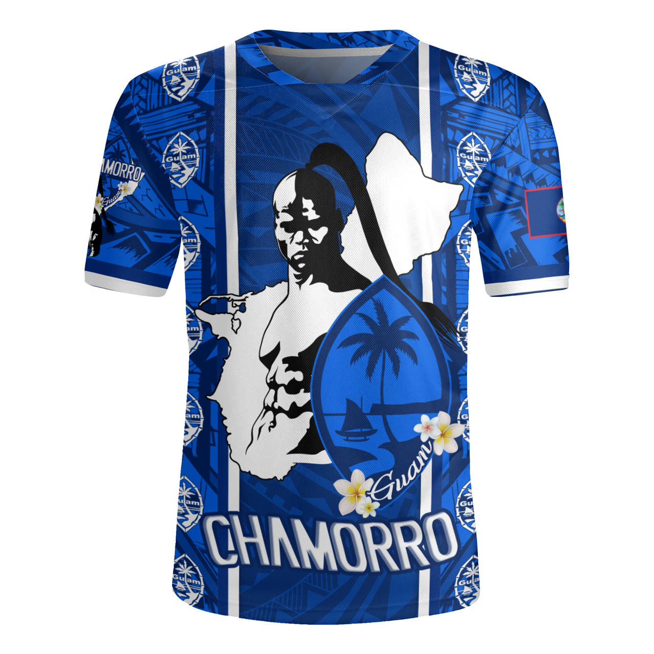 Guam Chamorro Warrior Traditional Tribal Patterns Men's All Over Printing Rugby Jersey