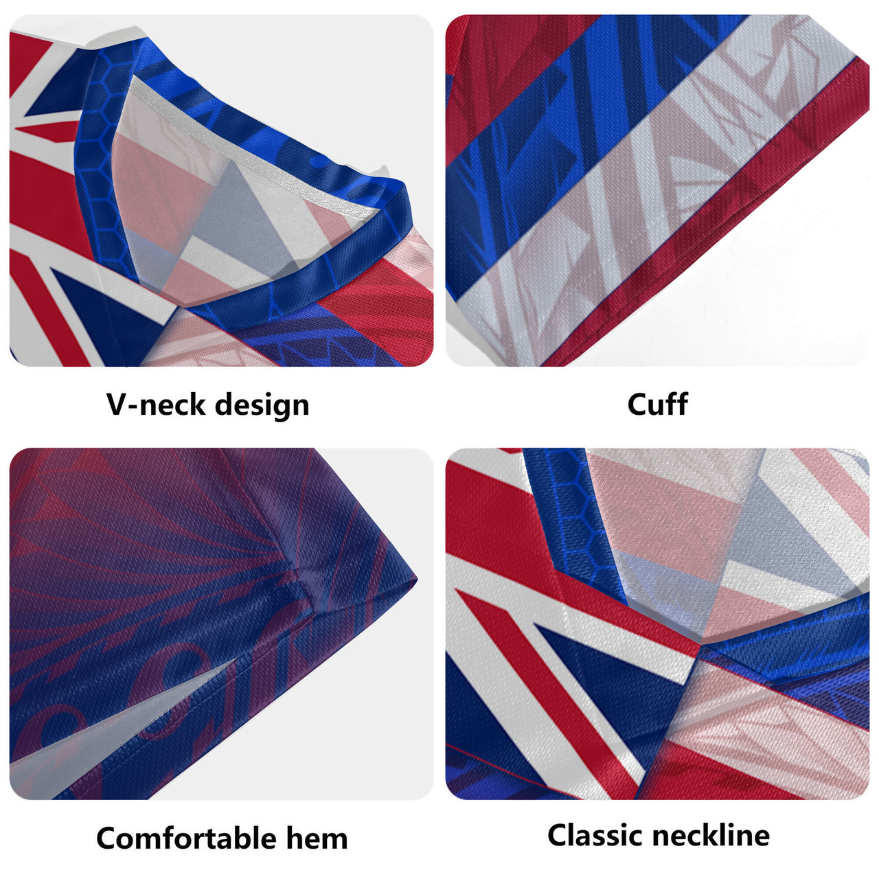 Hawaii Flag Color With Traditional Patterns Men's All Over Printing Rugby Jersey