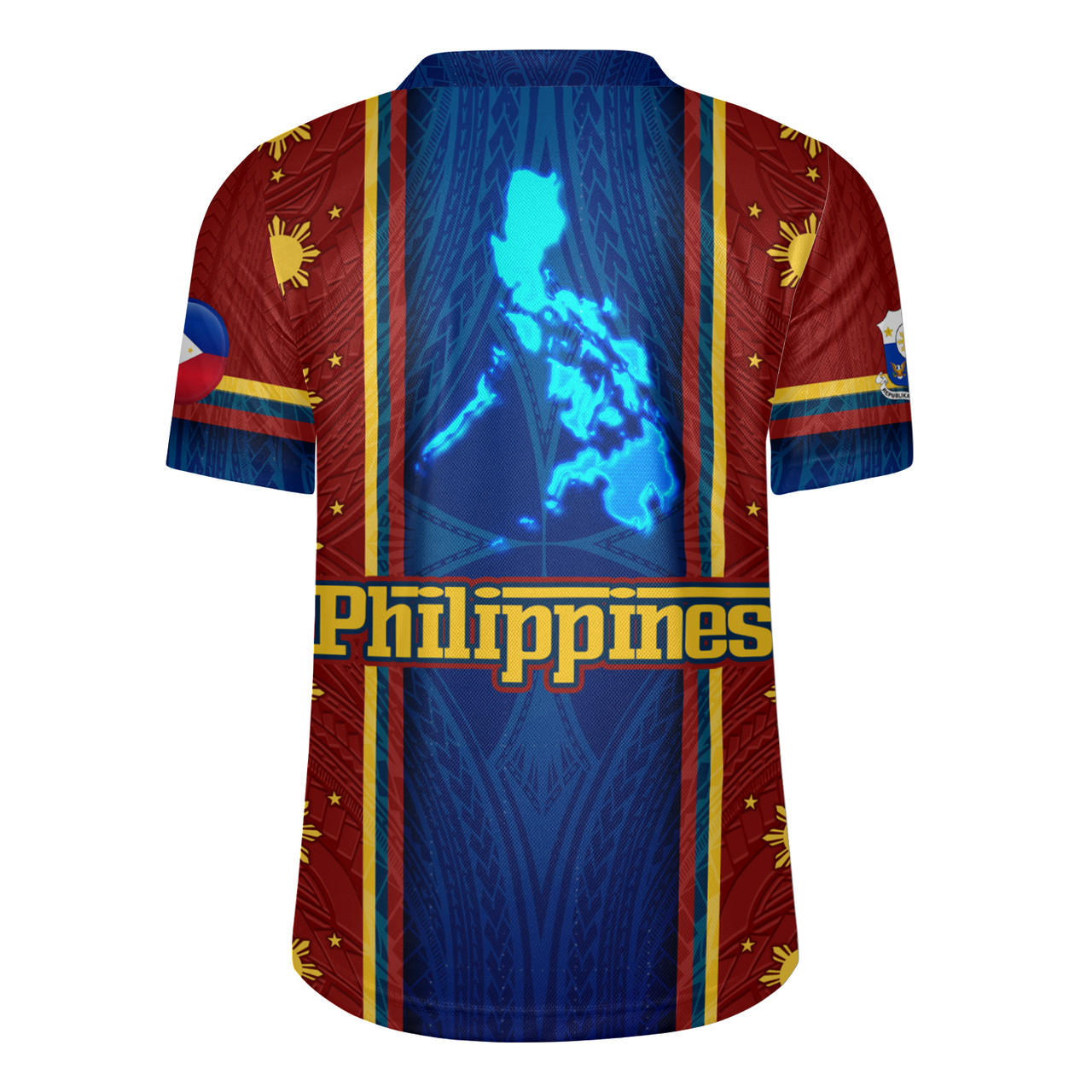 Philippines Filipinos Tribal Sun Traditional Patterns Men's All Over Printing Rugby Jersey