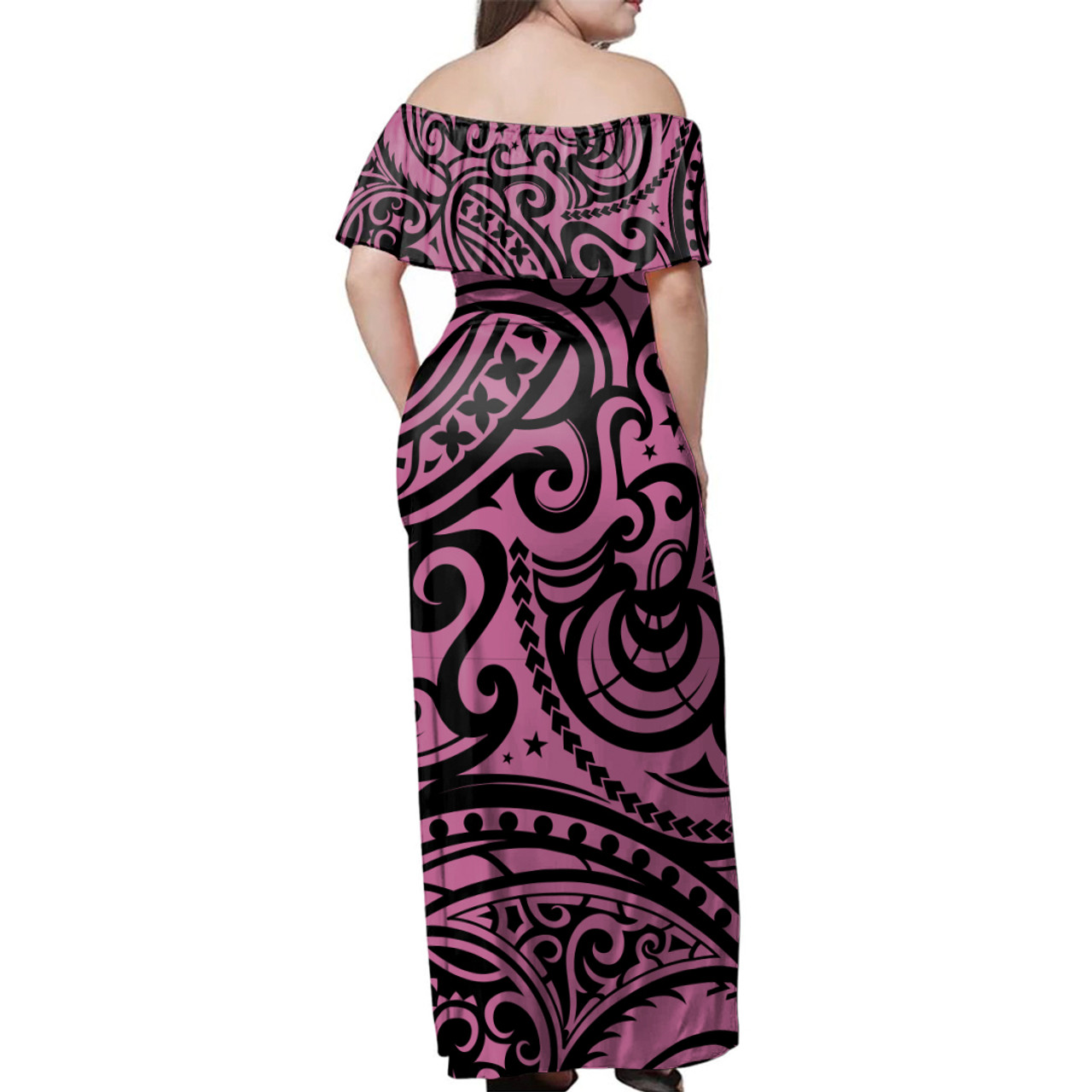 Polynesia Off Shoulder Maori Pattern Ver.2