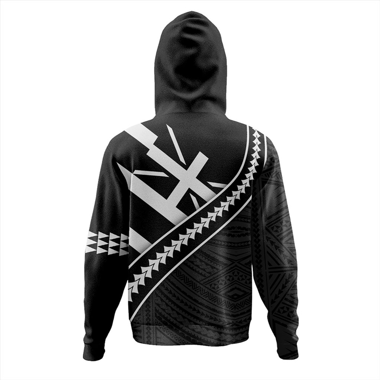 Hawaii Hoodie Polynesian Flag Black Unique Style