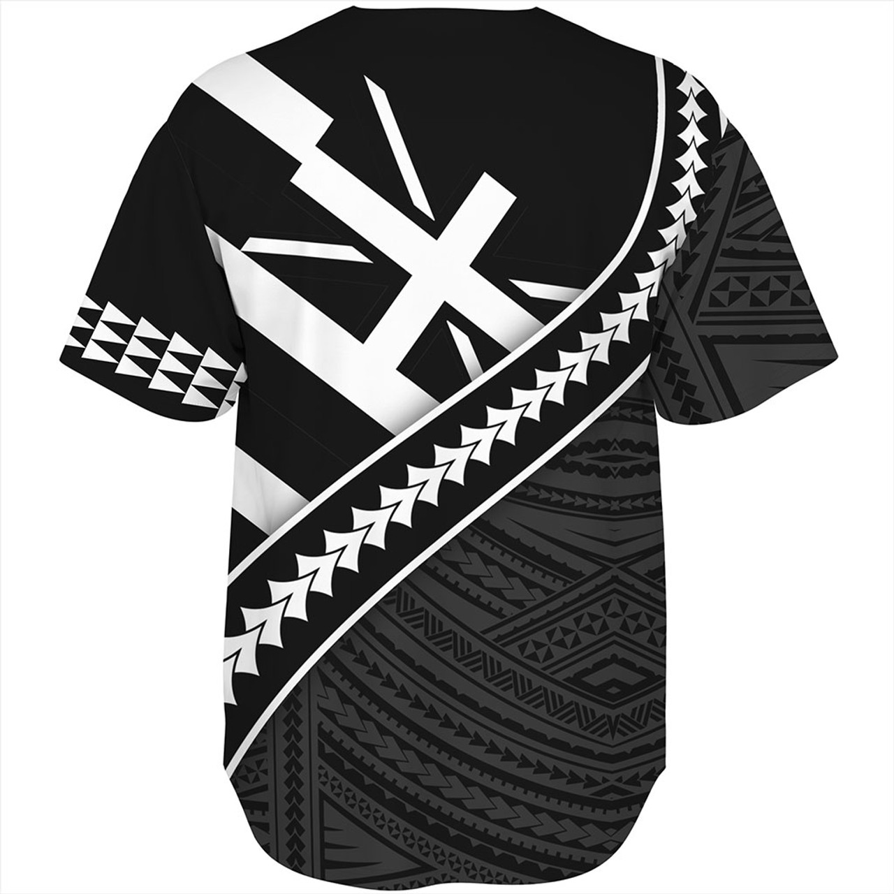 Hawaii Baseball Shirt Polynesian Flag Black Unique Style