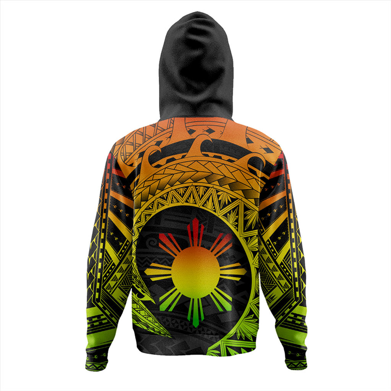 Philippines Filipinos Hoodie Sun Tribal Polynesia Reggae