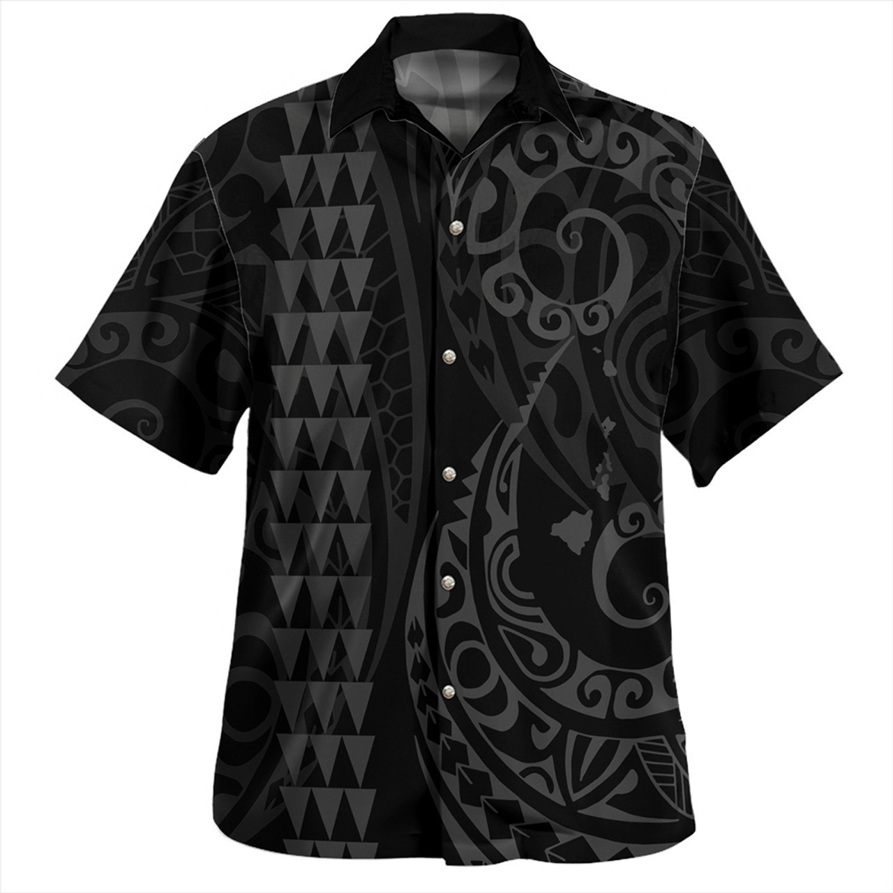 Hawaii Combo Puletasi And Shirt Kakau Style Grey