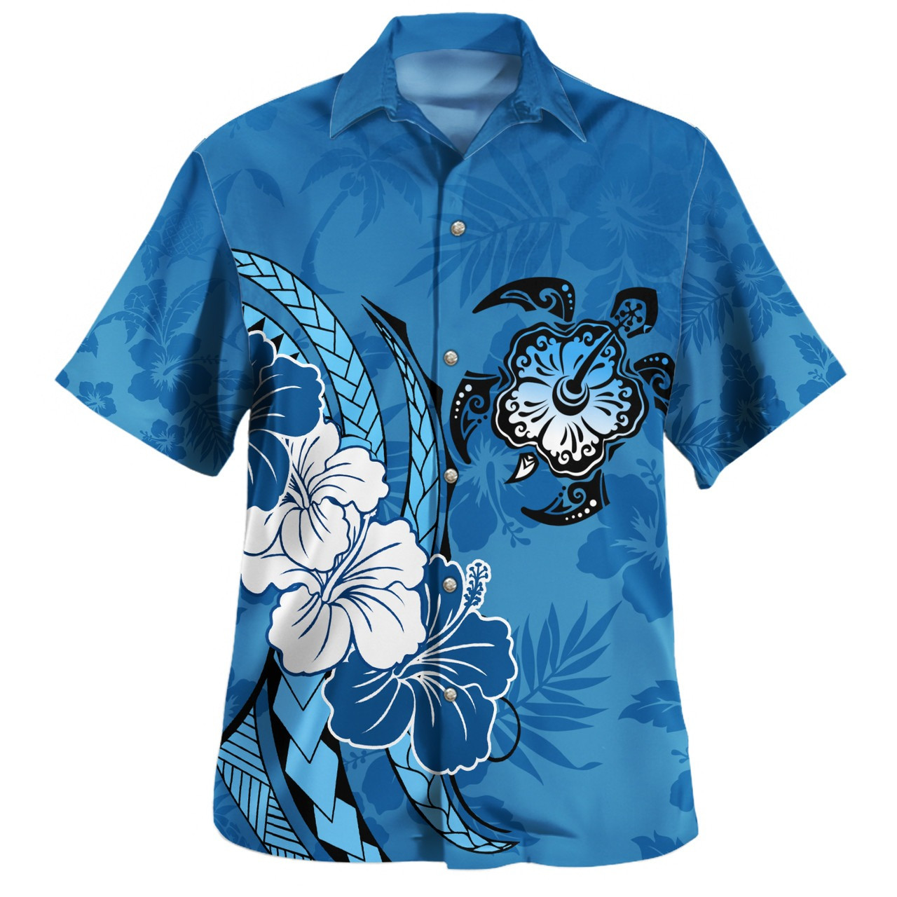 Hawaii Combo Puletasi And Shirt Polynesian Hibiscus