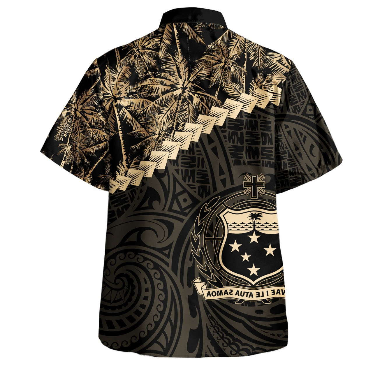 Samoa Combo Puletasi And Shirt Coconut Tree Style