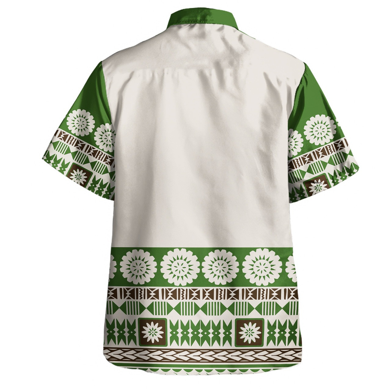 Fiji Combo Puletasi And Shirt Tapa Green Pattern