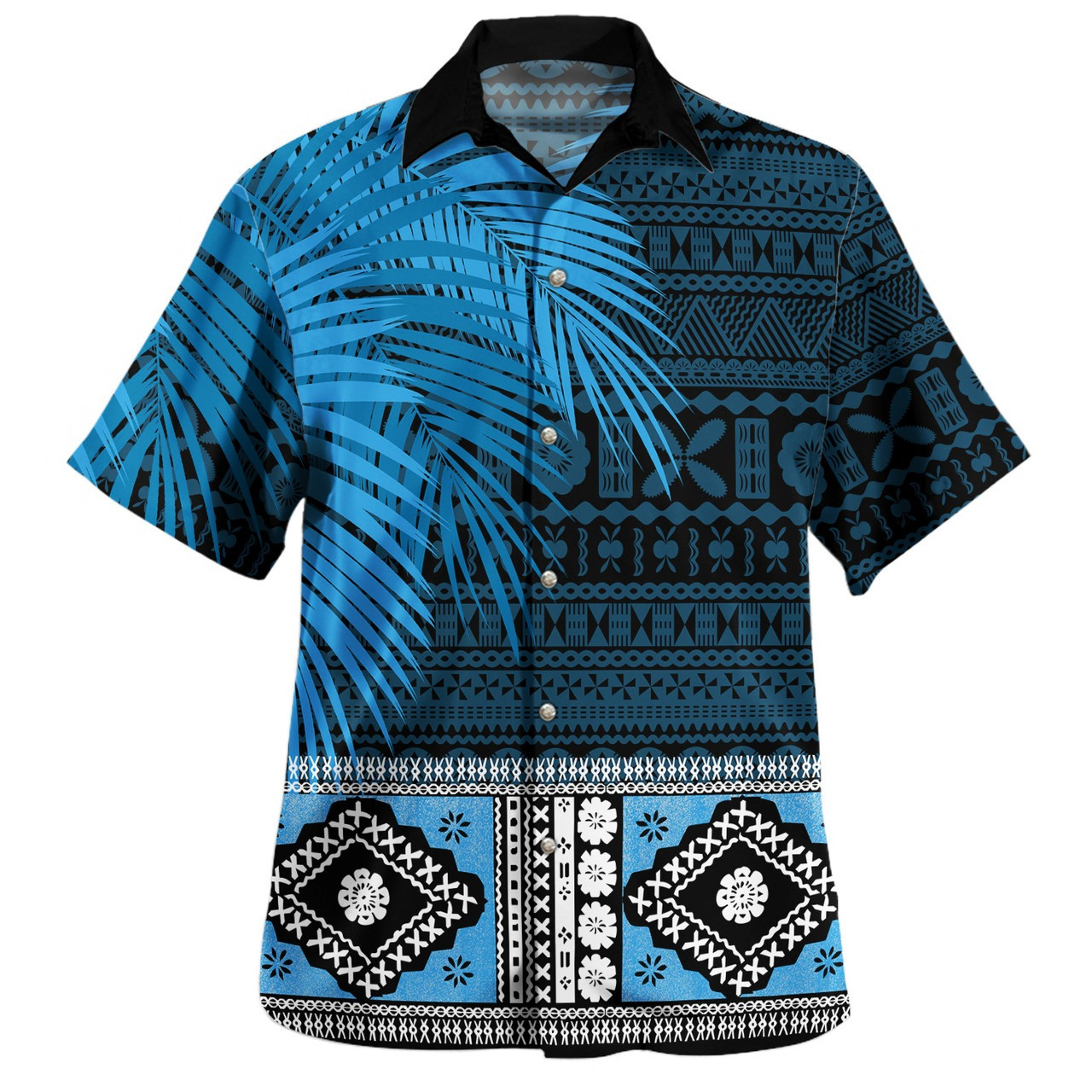 Fiji Combo Puletasi And Shirt Bula Special Fabric Leaves