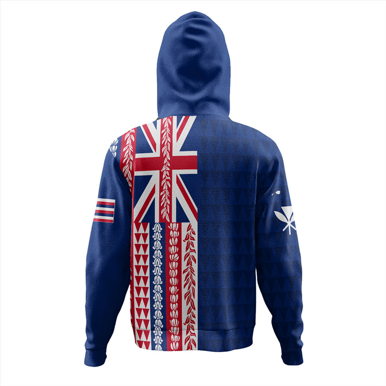 Hawaii Hoodie Aloha Flag With Flower Lie Beautiful