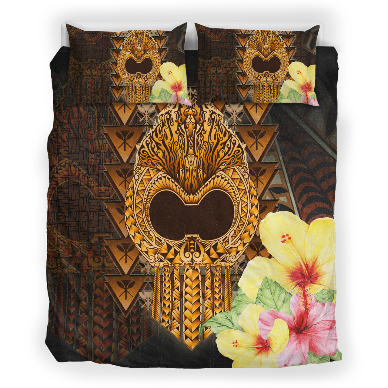 Hawaii Bedding Set Ikaika Hawaiian With Hibiscus Flowers Retro Style